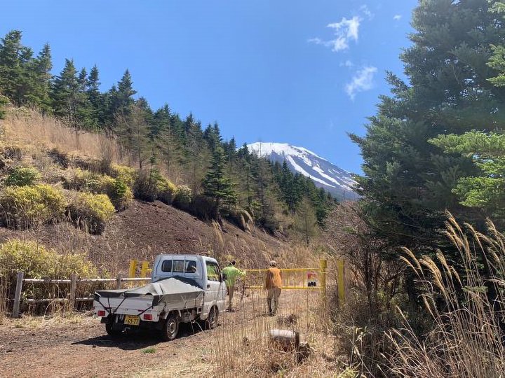 活動地から見た富士山（4月25日の下見で撮影）